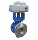 法兰、对夹、蜗轮V型调节球阀